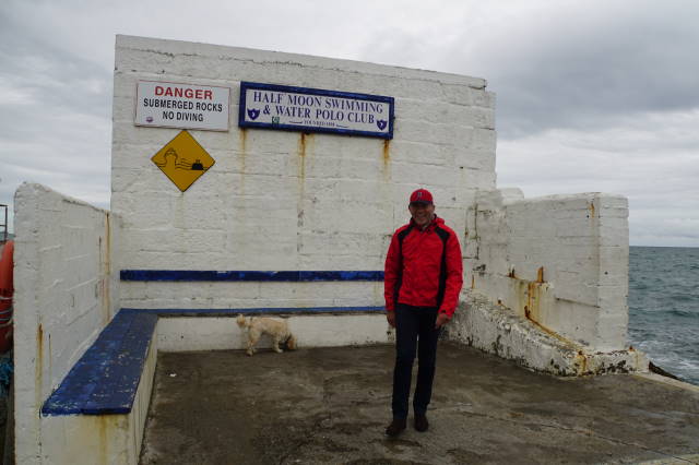 They actually swim in these waters on days like this