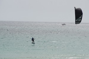 Hydrofoil kitesurfing, how cool is that   