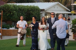 The bride with parents  