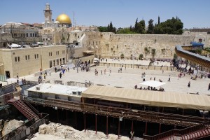 From above with the Dome of the Rock   