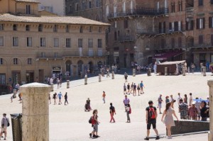 Piazza del Campo from our lunch spot             